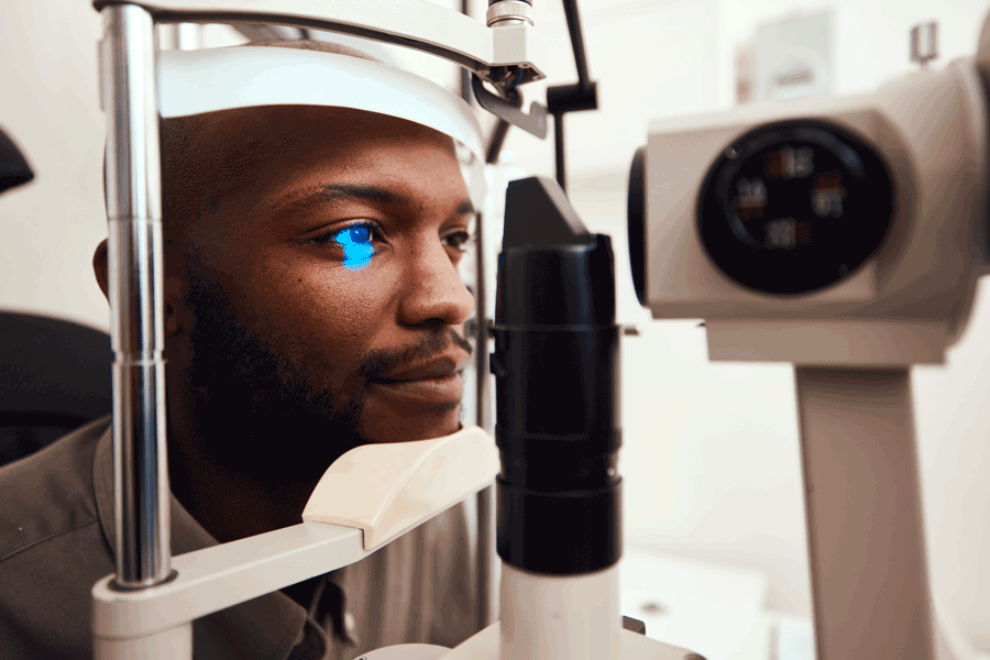 shot of a young man getting his eyes examined with 2026 01 09 10 38 01 utc
